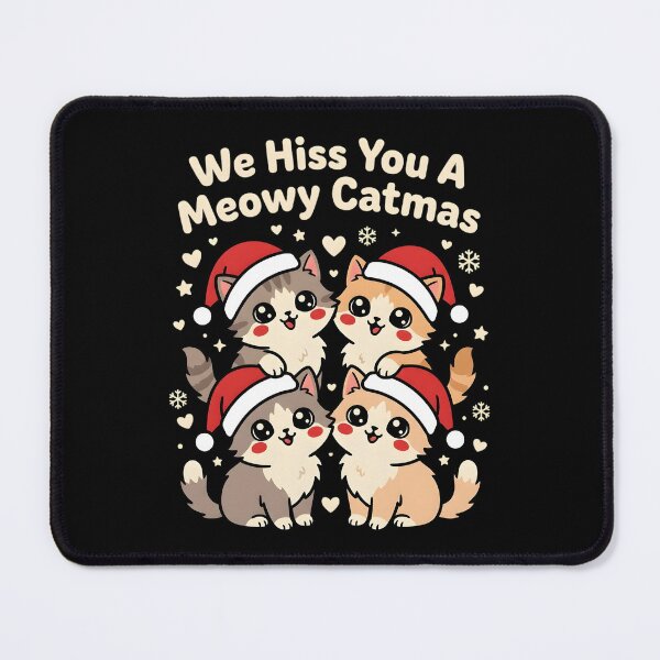 Item preview, Funny Cat Christmas Shirt We Hiss You A Meowy Catmas, festive kitty lover gift, holiday humor graphic tee designed and sold by saloui.