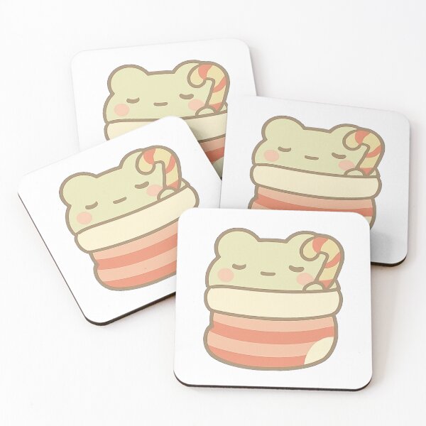 Item preview, Kawaii Mochi Christmas Stocking Frog Sticker designed and sold by BluesSketchbook.