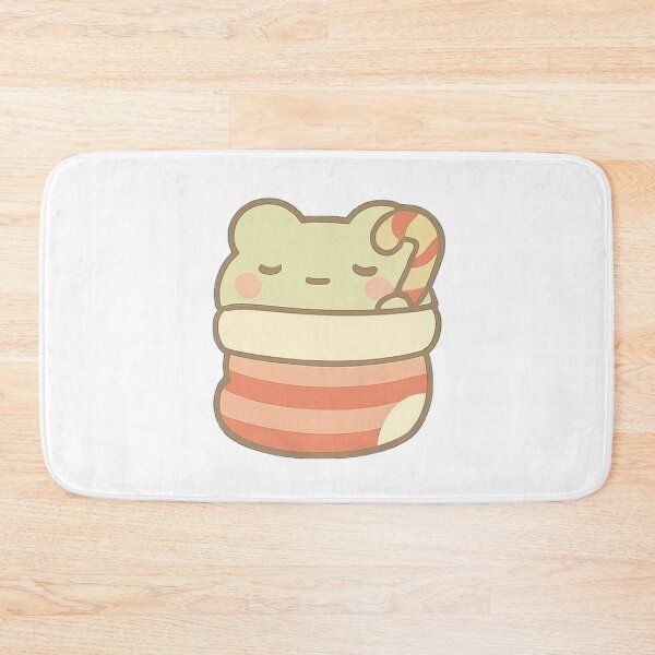 Item preview, Kawaii Mochi Christmas Stocking Frog Sticker designed and sold by BluesSketchbook.
