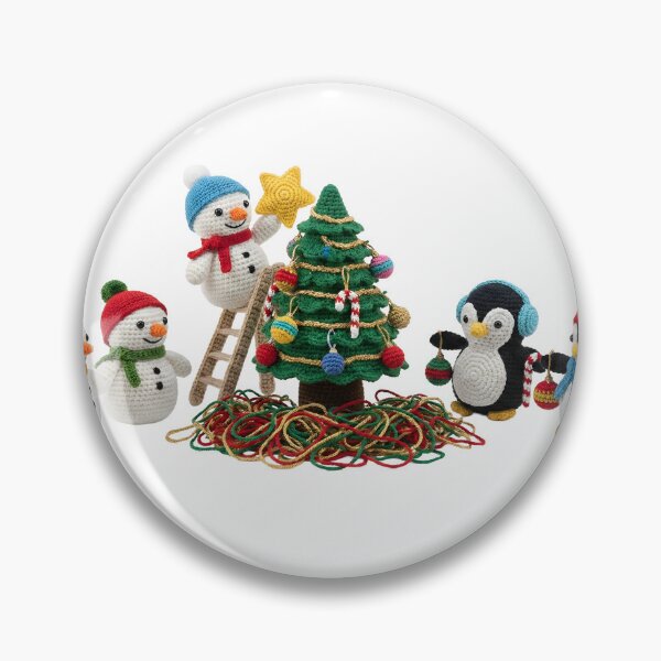 Item preview, Crochet Christmas Tree Decorating - Cute Amigurumi Snowmen and Penguins designed and sold by TANKLI.