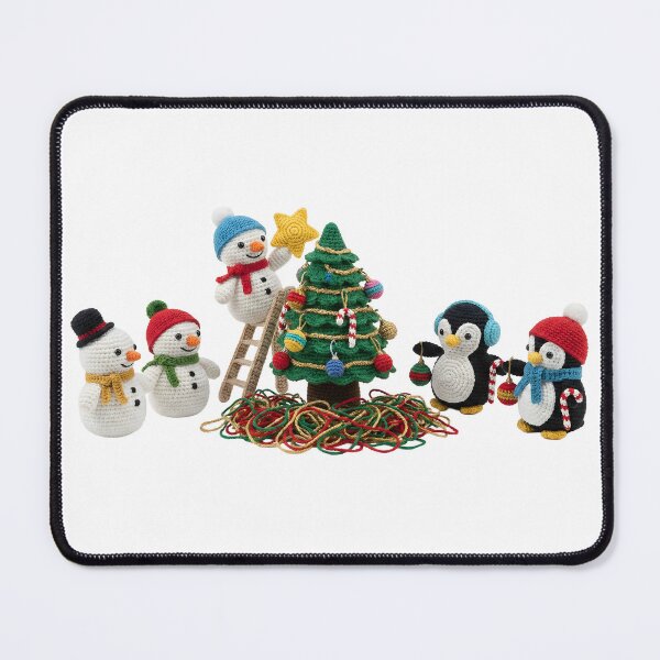 Item preview, Crochet Christmas Tree Decorating - Cute Amigurumi Snowmen and Penguins designed and sold by TANKLI.
