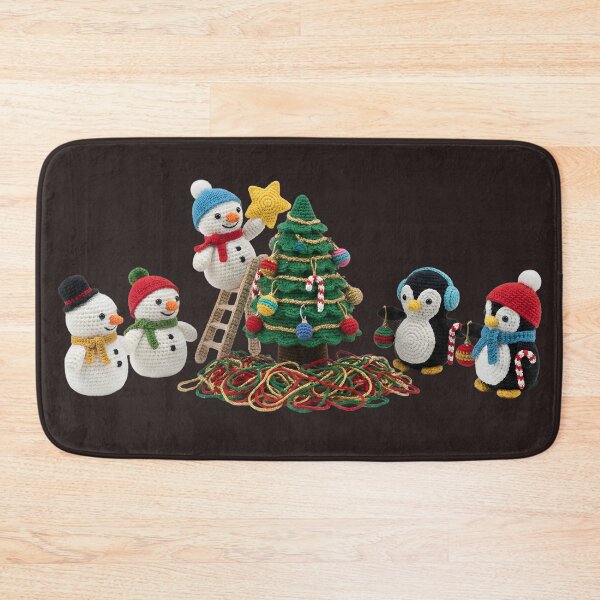 Item preview, Crochet Christmas Tree Decorating - Cute Amigurumi Snowmen and Penguins designed and sold by TANKLI.