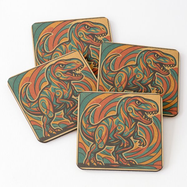 Item preview, Art Deco Style Dinosaur in Vintage Colors designed and sold by JonelleTshirts.