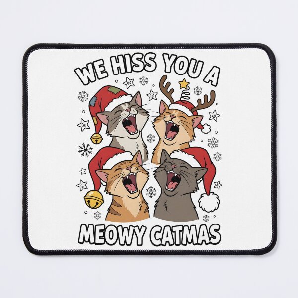 Item preview, Cute Christmas Cat Lover Tee We Hiss You A Meowy Catmas, funny holiday cat gift, meowy catmas graphic tee designed and sold by saloui.