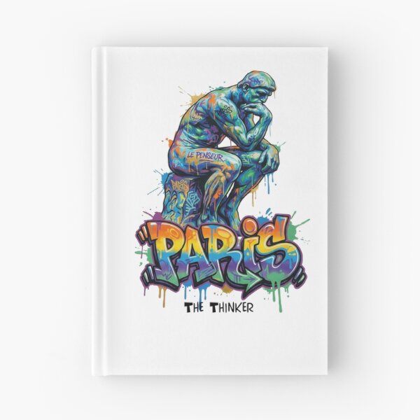 Item preview, The Thinker – Rodin's timeless gesture – Vibrant Graffiti Design designed and sold by Earth Celebration Designs.