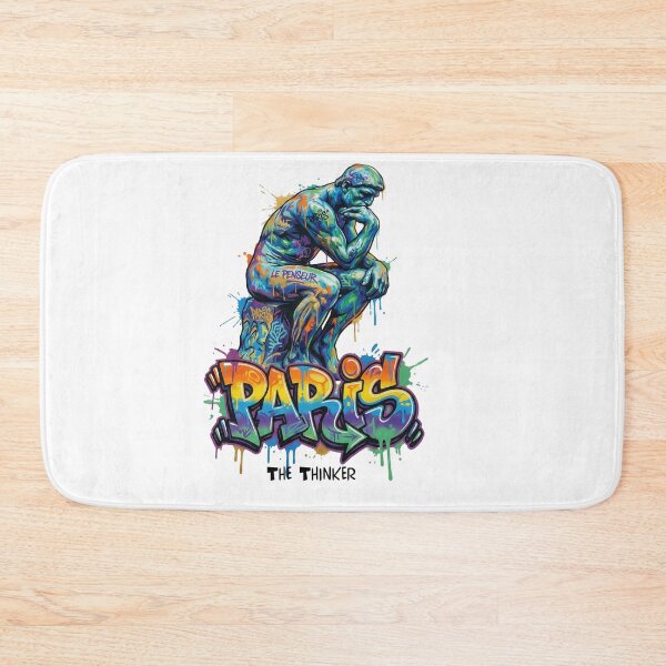 Item preview, The Thinker – Rodin's timeless gesture – Vibrant Graffiti Design designed and sold by Earth Celebration Designs.