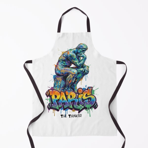 Item preview, The Thinker – Rodin's timeless gesture – Vibrant Graffiti Design designed and sold by Earth Celebration Designs.
