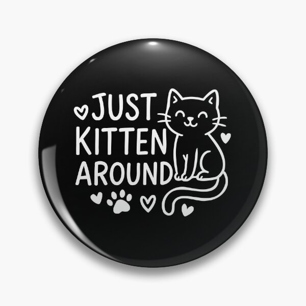 Item preview, Just Kitten Around Soft Hearts Cat Quote Shirt designed and sold by WhiskerlyGfx.