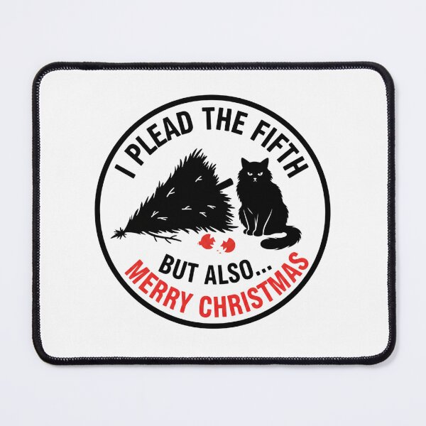 Item preview, Funny Cat Christmas Shirt - I Plead The Fist But Also Merry Christmas - Naughty Feline Holiday Tee designed and sold by kinany00.