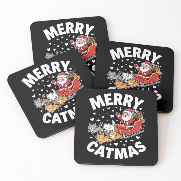 Item preview, Merry Catmas, cute cat lover Christmas gift, festive holiday kitty Santa graphic tee designed and sold by saloui.