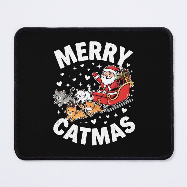 Item preview, Merry Catmas, cute cat lover Christmas gift, festive holiday kitty Santa graphic tee designed and sold by saloui.