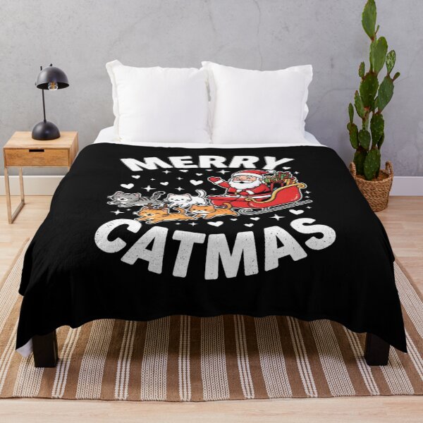 Item preview, Merry Catmas, cute cat lover Christmas gift, festive holiday kitty Santa graphic tee designed and sold by saloui.
