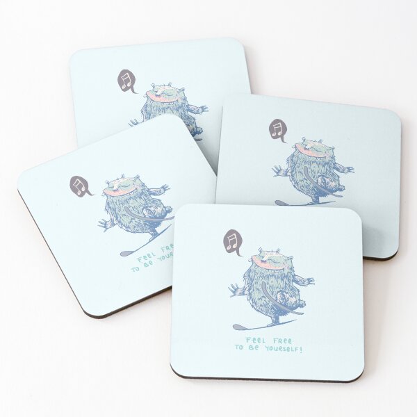 Item preview, Feel Free to Be Yourself – Funny Yeti on Skis Illustration | Humorous Winter Motif, Gift Idea designed and sold by Liv Merle Kantak.
