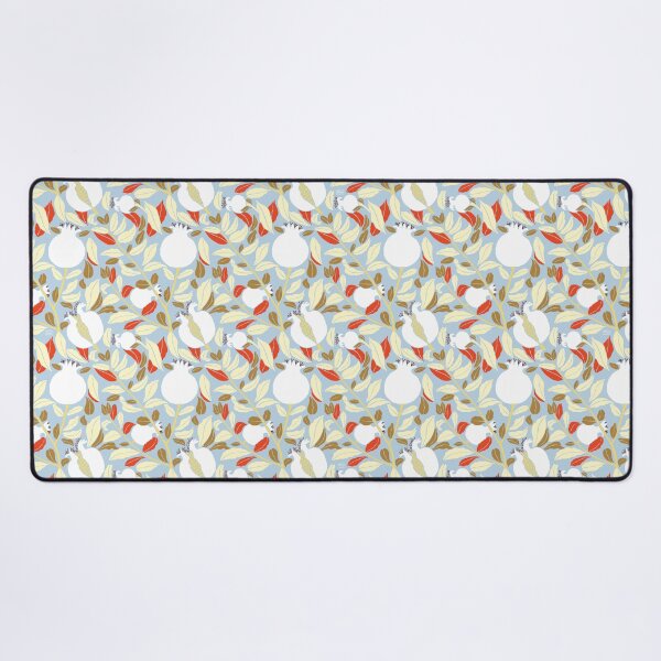 Item preview, White pomegranate on light blue background designed and sold by ValentinaAssenza.