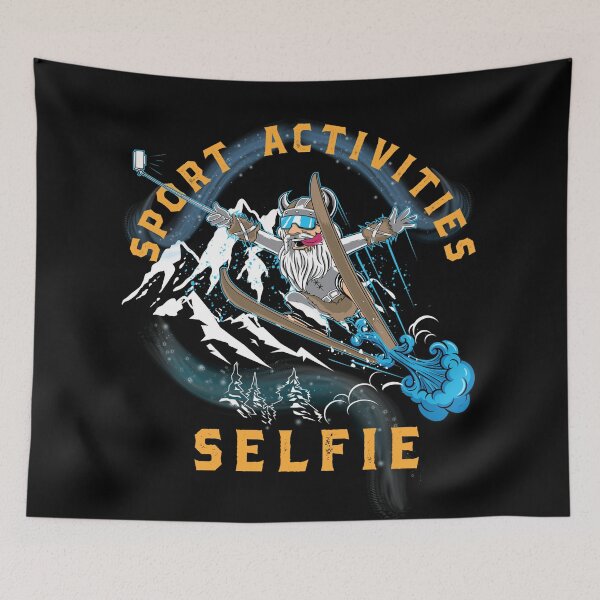 Item preview, Extreme Viking Aesthetic Selfie Ski Jump designed and sold by Szpaku desart .