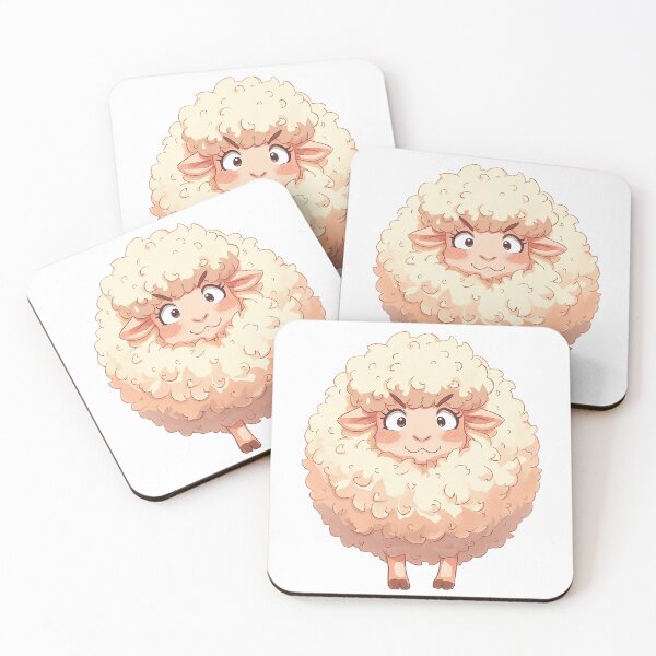 Item preview, Shy Fluffy Sheep – Cute Soft Pastel Illustration designed and sold by designlabhome.