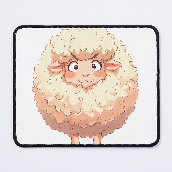 Item preview, Shy Fluffy Sheep – Cute Soft Pastel Illustration designed and sold by designlabhome.