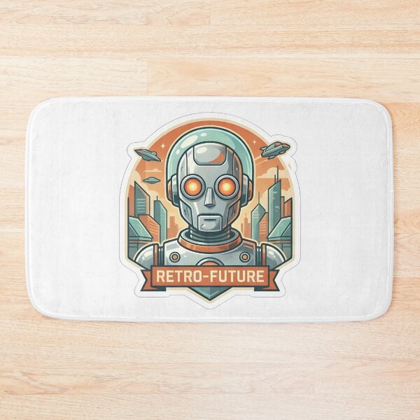 Item preview, Retro‑Future Robot City designed and sold by SweetbeStore.
