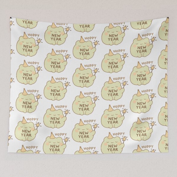 Item preview, Kawaii Mochi New Year Frog Sticker designed and sold by BluesSketchbook.