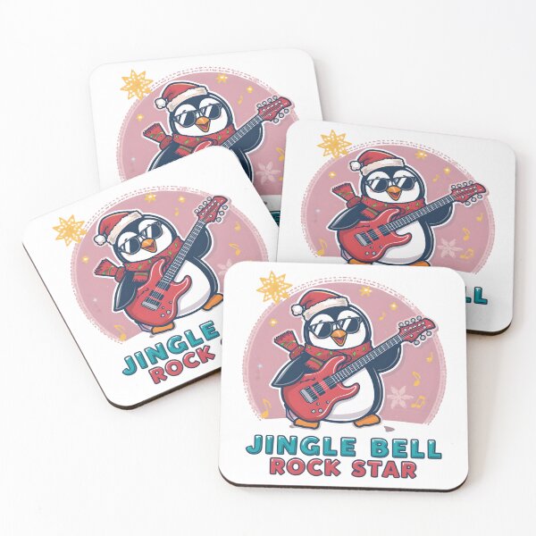 Item preview, Jingle Bell Rock Star – Christmas Penguin With Candy Cane Guitar designed and sold by gavinroyal.