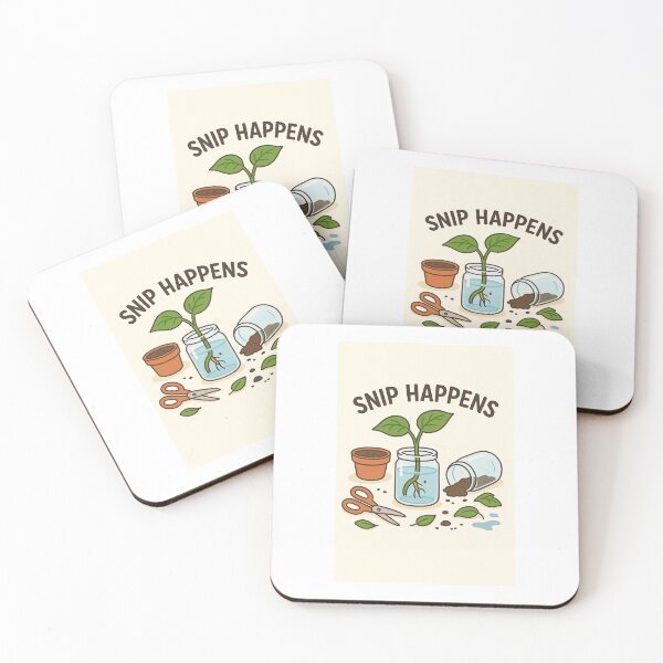 Item preview, Snip Happens – Cute Plant Propagation Cartoon | Funny Houseplant Cutting Design designed and sold by WhimsyByPaul.redbubble.com.