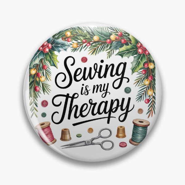 Item preview, Sewing Is My Therapy I Love Sewing with Christmas Theme designed and sold by AleksandraJac05.