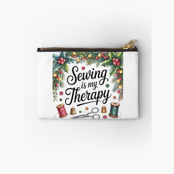 Item preview, Sewing Is My Therapy I Love Sewing with Christmas Theme designed and sold by AleksandraJac05.