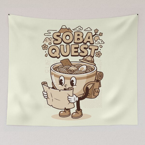 Item preview, Soba Quest - Adventure Bowl Retro Japanese Art designed and sold by livvestudio.
