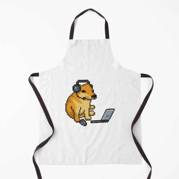 Item preview, Dog playing on laptop, pixel art meme designed and sold by Judith RS.
