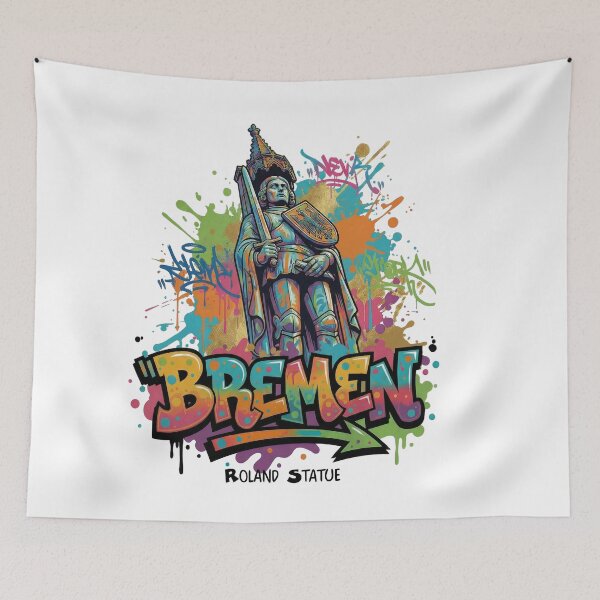 Item preview, Bremen Roland – Guardian of Freedom - Vibrant Graffiti Design designed and sold by Earth Celebration Designs.