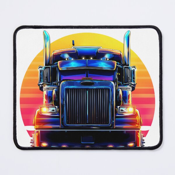 Item preview, Neon Synthwave Semi-Truck Front View designed and sold by DuncanMaxStar .
