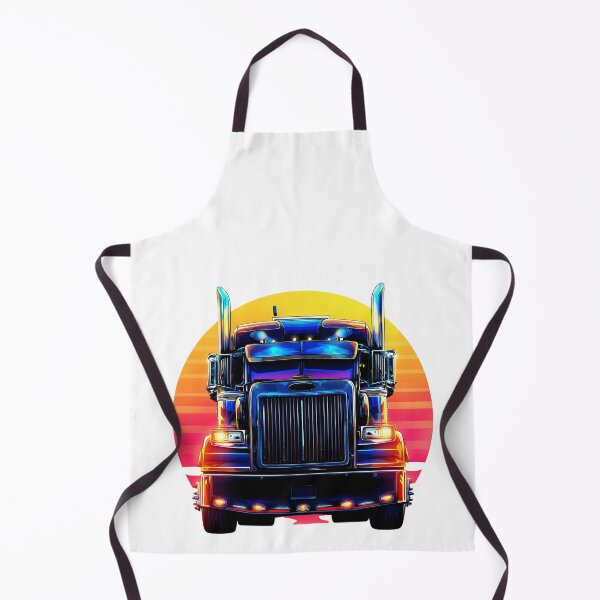 Item preview, Neon Synthwave Semi-Truck Front View designed and sold by DuncanMaxStar .