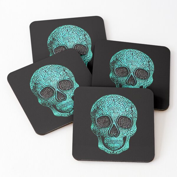 Item preview, Neon cyan skull  designed and sold by WAMTEES.