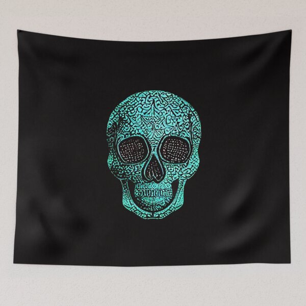 Item preview, Neon cyan skull  designed and sold by WAMTEES.