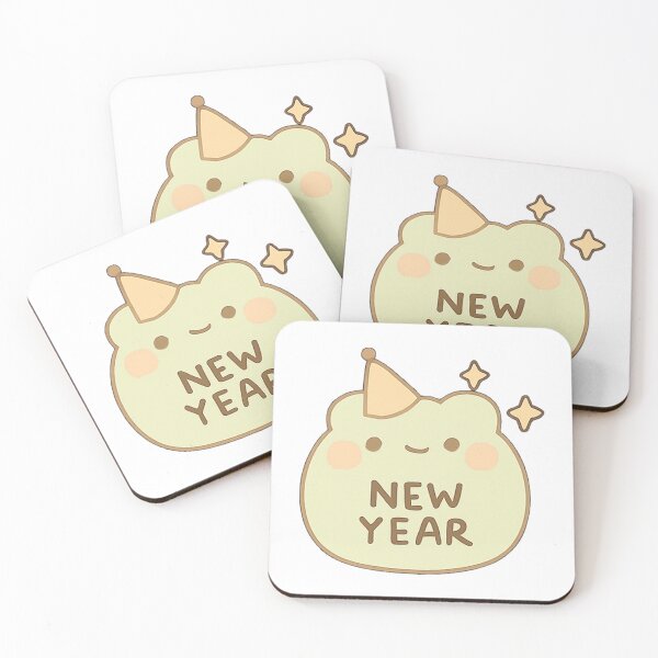 Item preview, Kawaii Mochi New Year Frog Sticker designed and sold by BluesSketchbook.