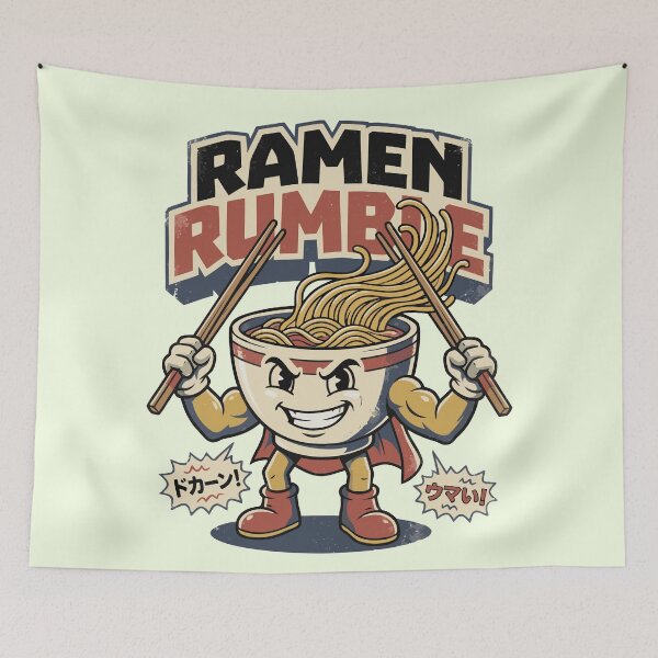 Item preview, Ramen Rumble - Retro Japanese Noodle Fighter designed and sold by livvestudio.