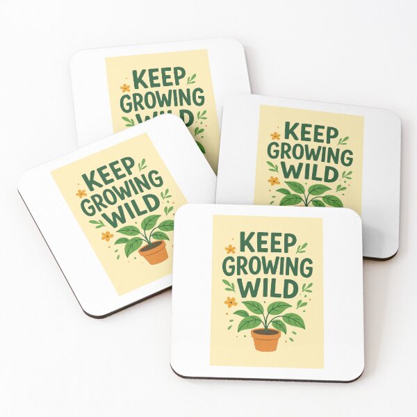 Item preview,  Keep Growing Wild – Hand Lettered Plant Lover Quote Art Print designed and sold by WhimsyByPaul.redbubble.com.