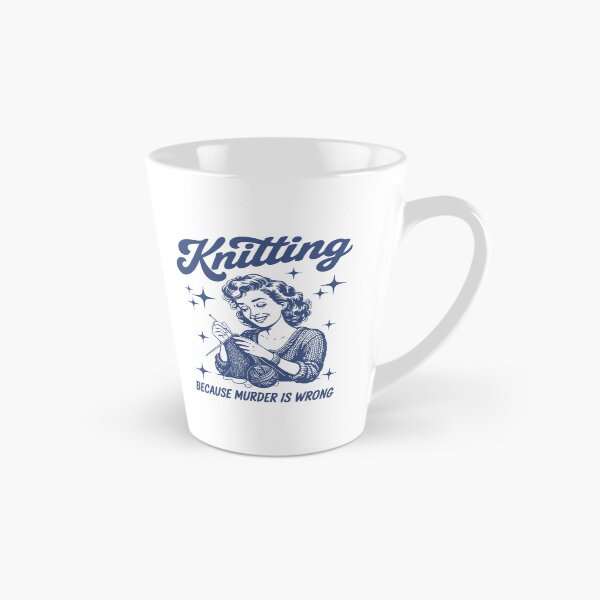 Item preview, Knitting Because Murder Is Wrong Sarcastic Housewife designed and sold by Y-Vibes.