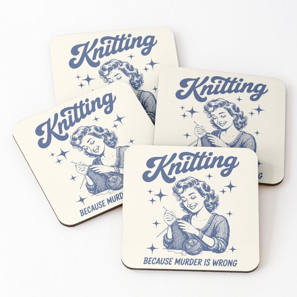 Item preview, Knitting Because Murder Is Wrong Sarcastic Housewife designed and sold by Y-Vibes.