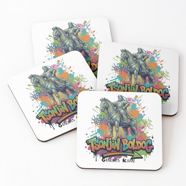 Item preview, Genghis Khan – Rider of the Endless Steppe Wind - Vibrant Graffiti Design designed and sold by Earth Celebration Designs.