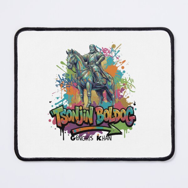 Item preview, Genghis Khan – Rider of the Endless Steppe Wind - Vibrant Graffiti Design designed and sold by Earth Celebration Designs.