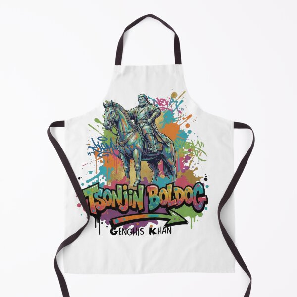 Item preview, Genghis Khan – Rider of the Endless Steppe Wind - Vibrant Graffiti Design designed and sold by Earth Celebration Designs.