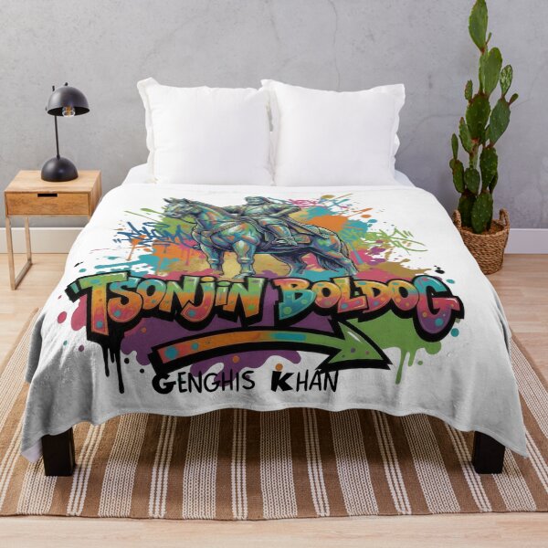 Item preview, Genghis Khan – Rider of the Endless Steppe Wind - Vibrant Graffiti Design designed and sold by Earth Celebration Designs.
