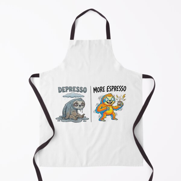 Item preview, More Espresso Less Depresso Funny Sloth Coffee designed and sold by Belgian Shirts.