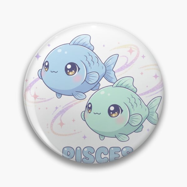 Item preview, Kawaii Pisces Fish – Cute Zodiac Sign Illustration designed and sold by LaurannaDesign.
