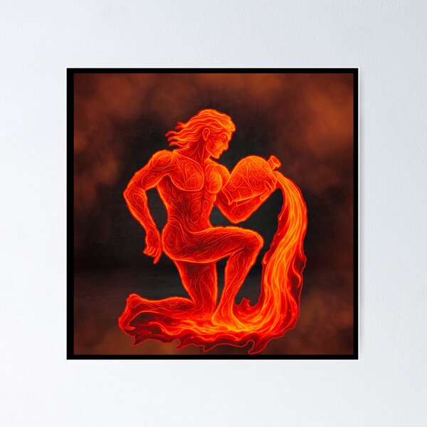 Item preview, Aquarius - Fire Water Bearer designed and sold by GreennieArt.