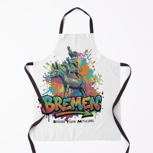 Item preview, Bremen Town Musicians – Fairy Tale in Bronze – Vibrant Graffiti Design designed and sold by Earth Celebration Designs.