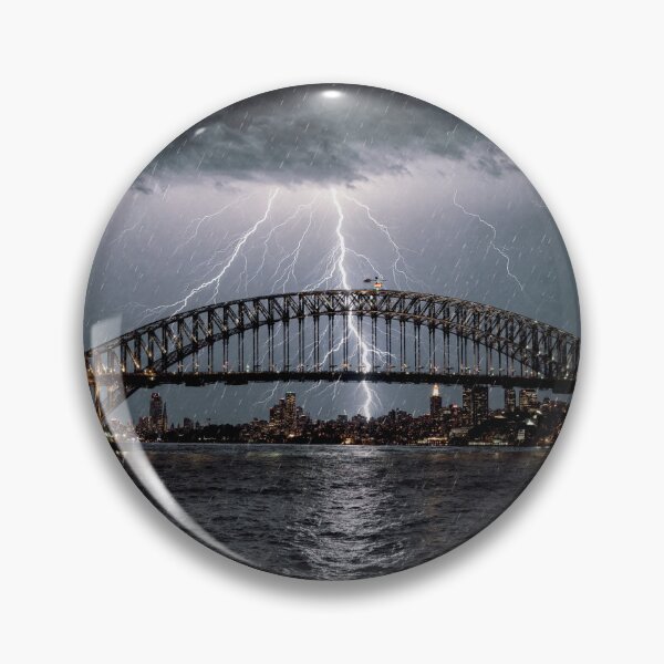 Item preview, Sydney Harbour Bridge During Lightning Storm designed and sold by aykiradesigns.