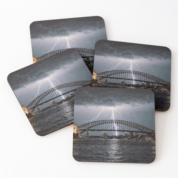 Item preview, Sydney Harbour Bridge During Lightning Storm designed and sold by aykiradesigns.