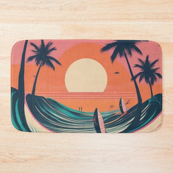Item preview, Malibu Surf Club Poster | Retro 1960s Surf Art designed and sold by Esterlane.
